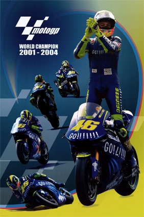 Moto GP Valentino Rossi World Champion 2001-2004 Motorbike Poster