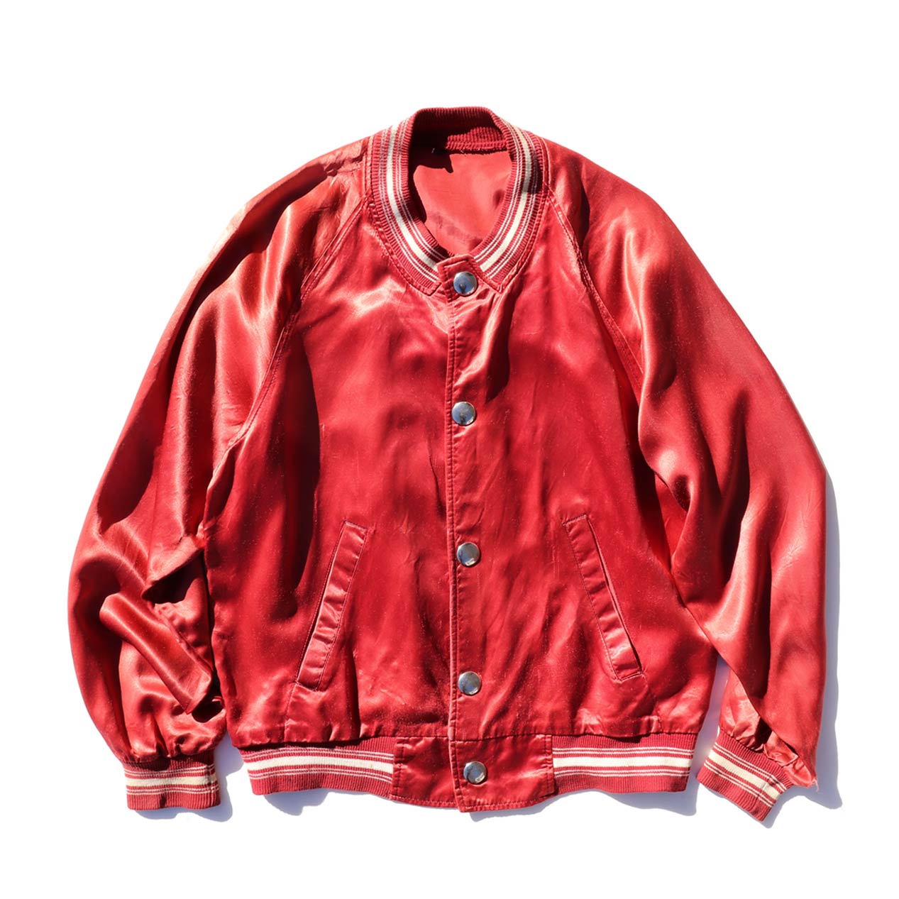 POST JUNK / 60's FIELD STREAM サテン ボタンスタジャン [M]