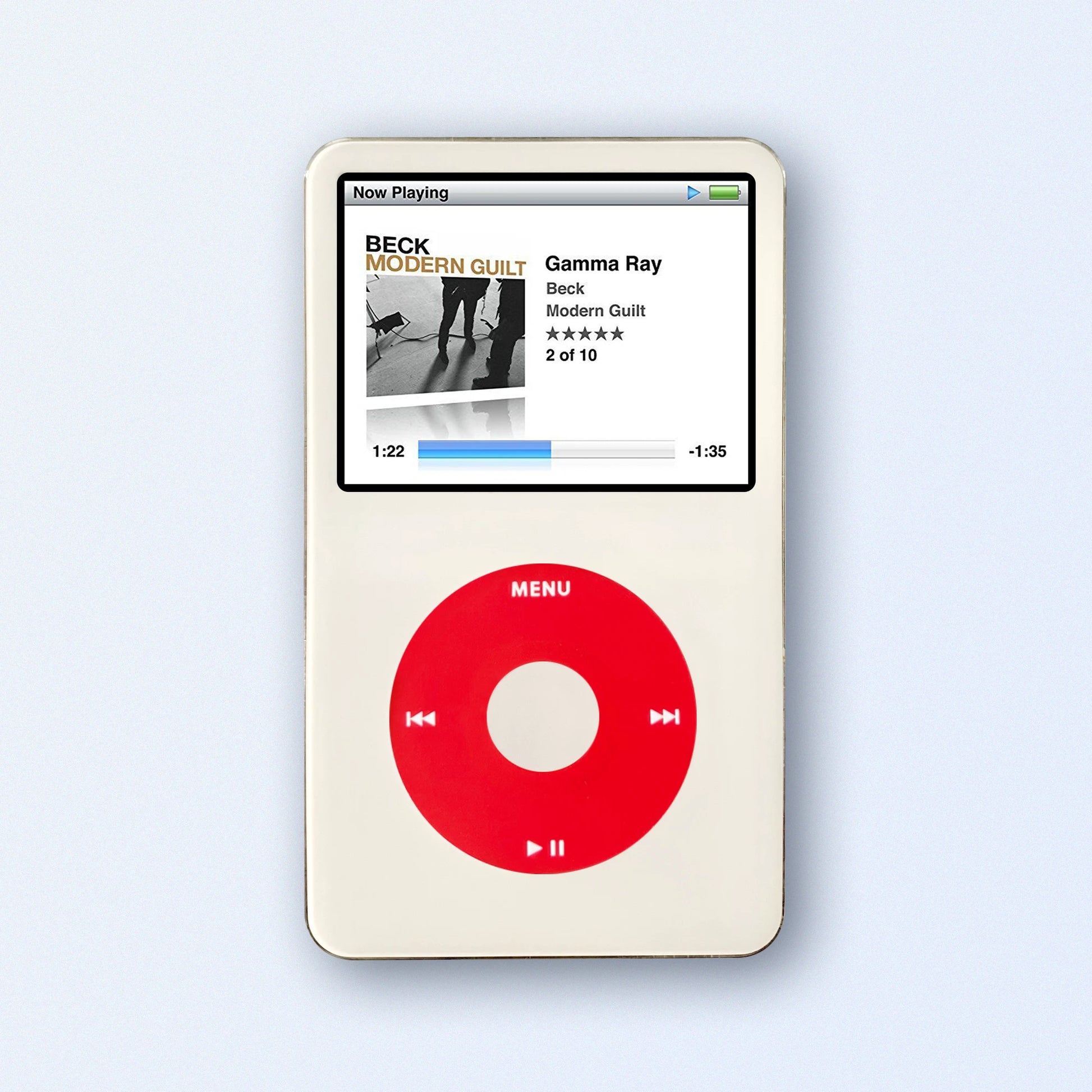 White Apple iPod Classic 5th Generation upgraded with SDXC Card