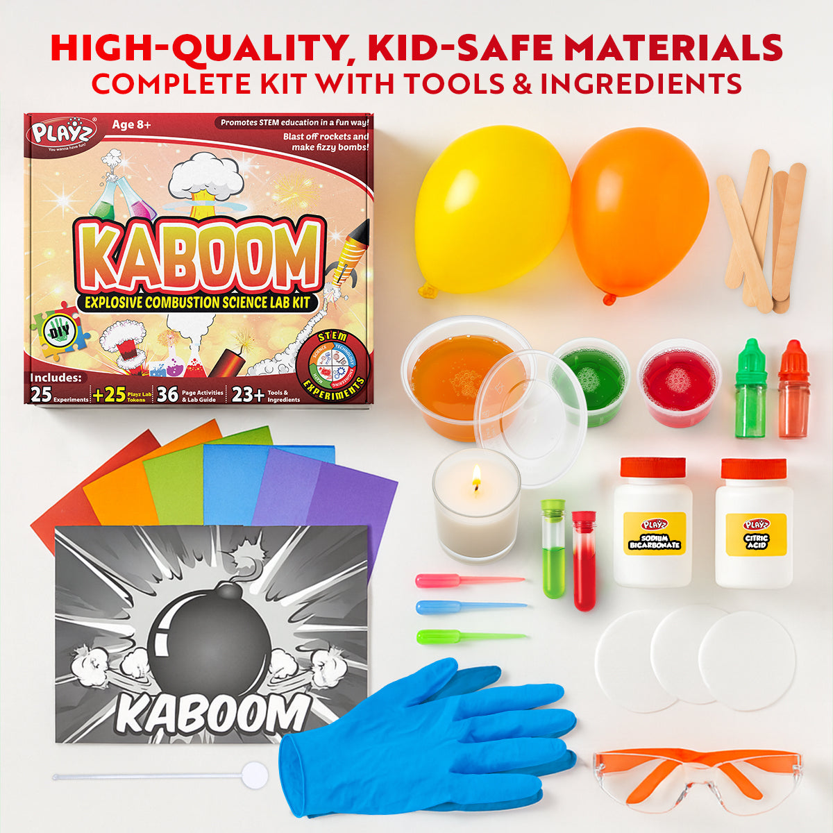 Kaboom! Explosive Science Kit for Kids – Playz - Fun for all ages!