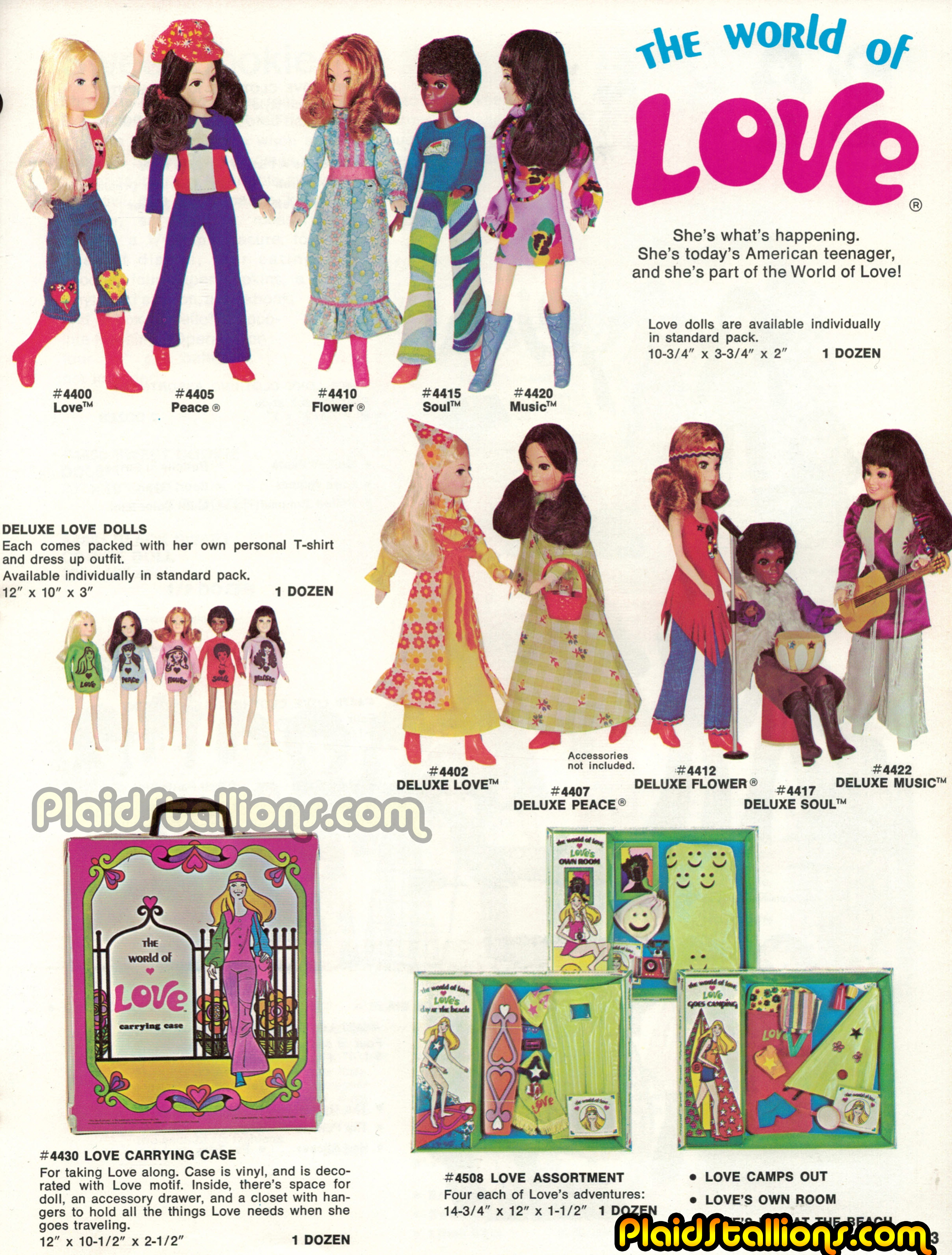 1973 Hasbro World of Love Dolls Catalog : Plaidstallions