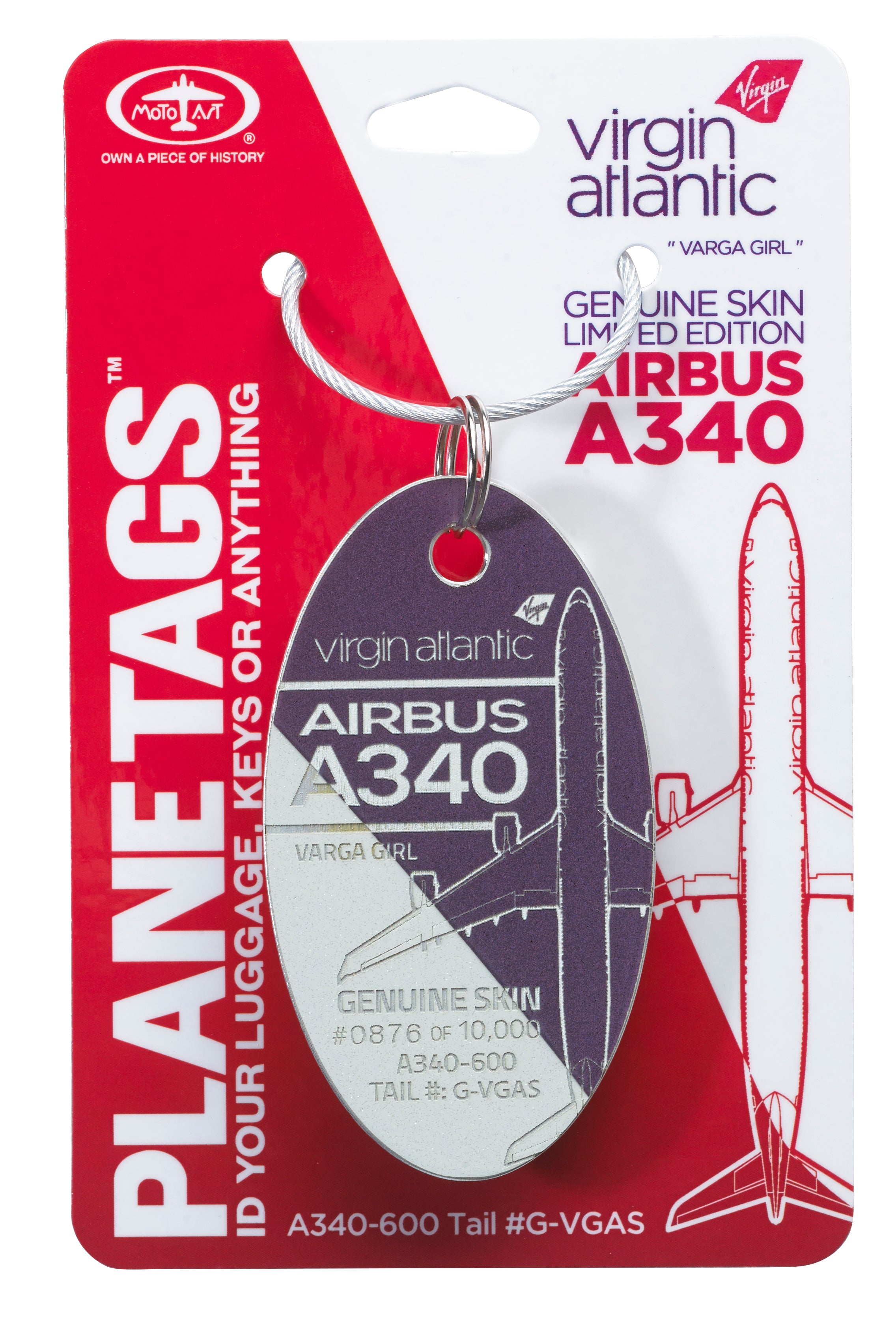 Virgin Atlantic Varga Girl A340 PlaneTag – MotoArt PlaneTags