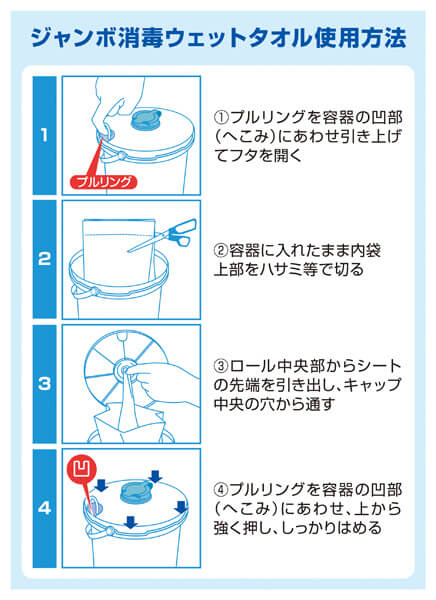 クレシア ジャンボ消毒ウェットタオル 本体