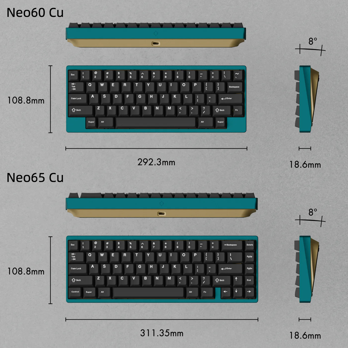 In Stock) Neo60 Cu Keyboard Kit (Feb 26 Drop)