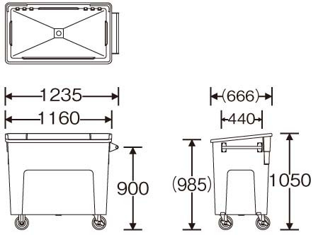 山崎産業株式会社｜ダストカートエコ #600 本体
