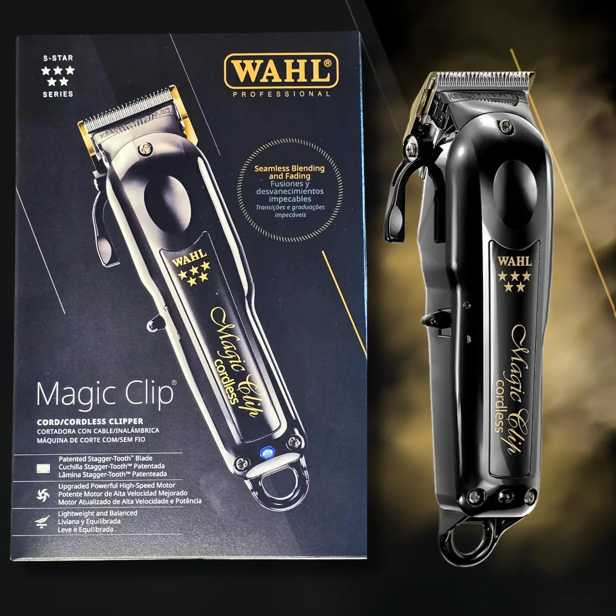 WAHL MAGIC CLIP CORDLESS PRETO/DOURADO BIVOLT | Drogasil | Drogasil