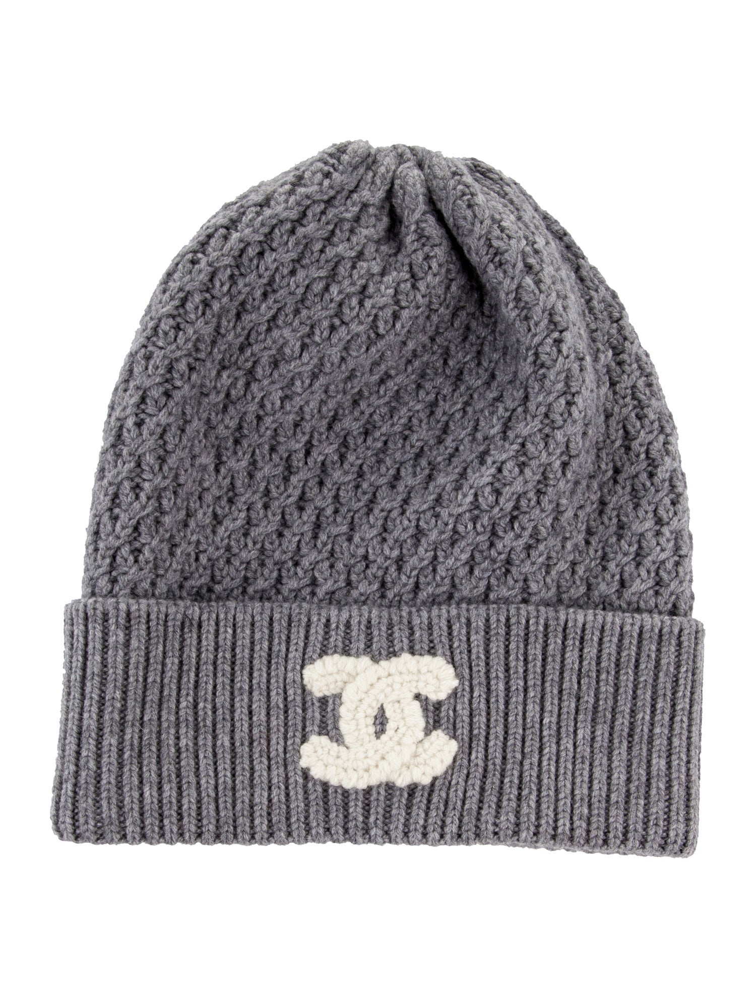 Chanel 2023 CC Cashmere Beanie - Grey Hats, Accessories