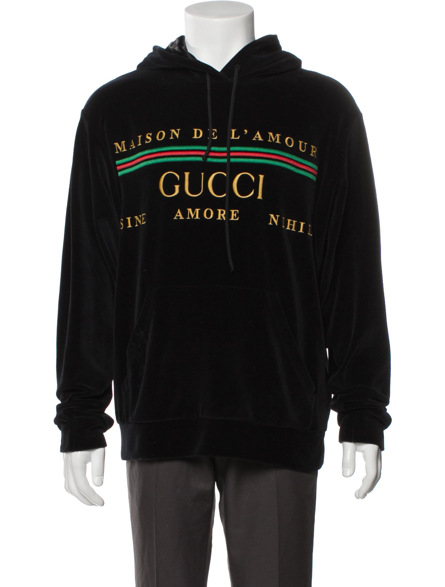 Gucci 'Maison de L'Amour' Graphic Print Hoodie - Black Sweatshirts