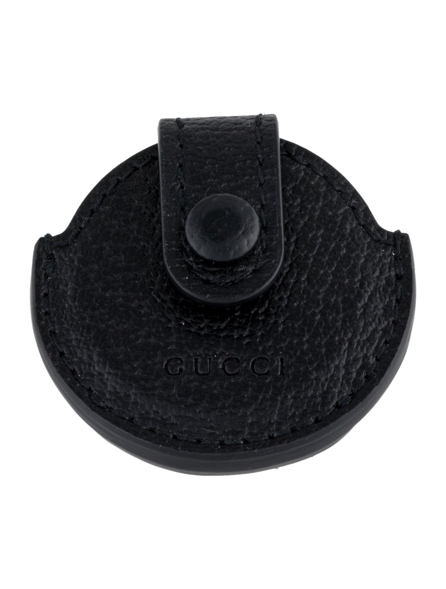 Gucci Leather Air Tag Holder w/ Tags - Black Bag Accessories