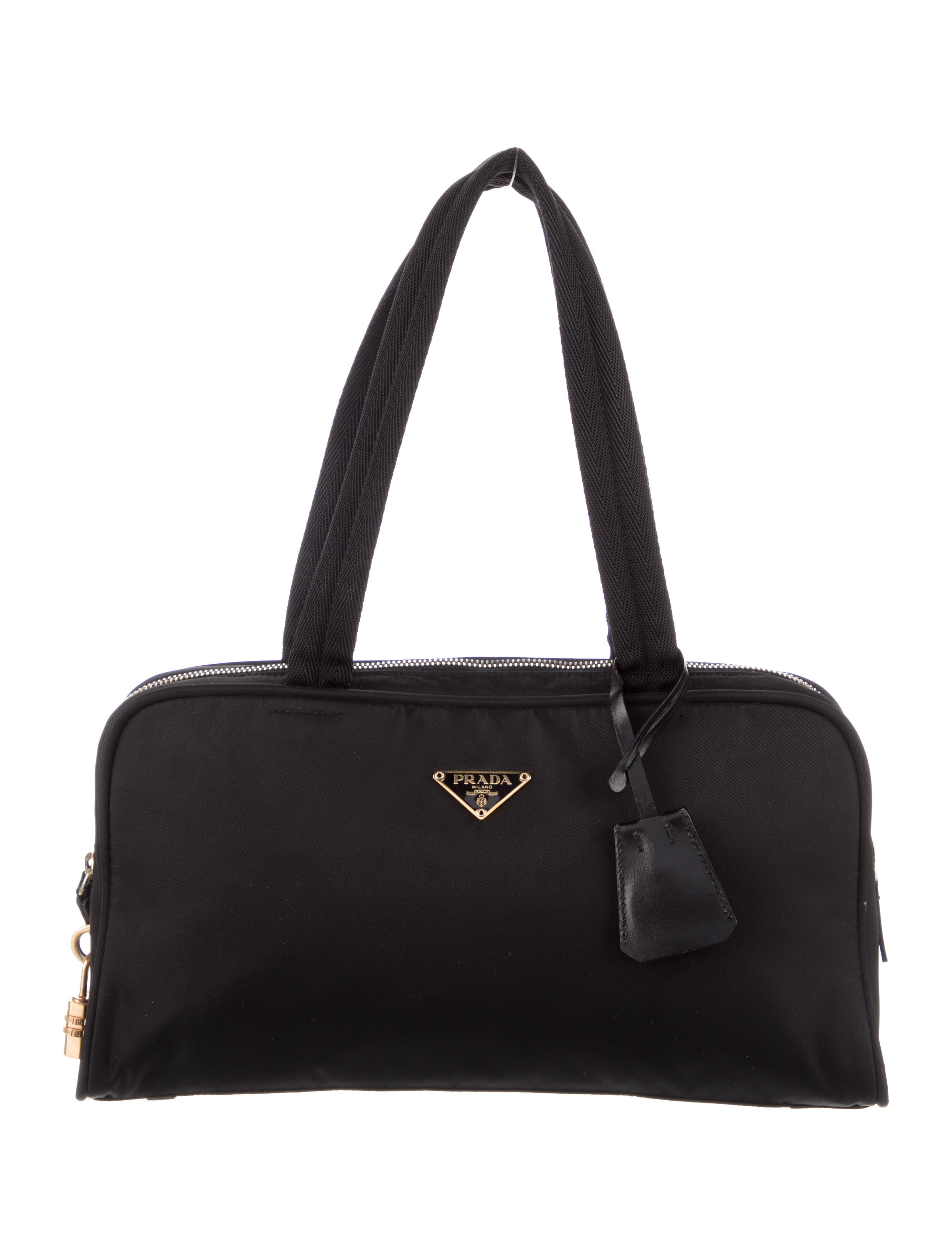 Prada Tessuto Bowling Bag - Black Shoulder Bags, Handbags