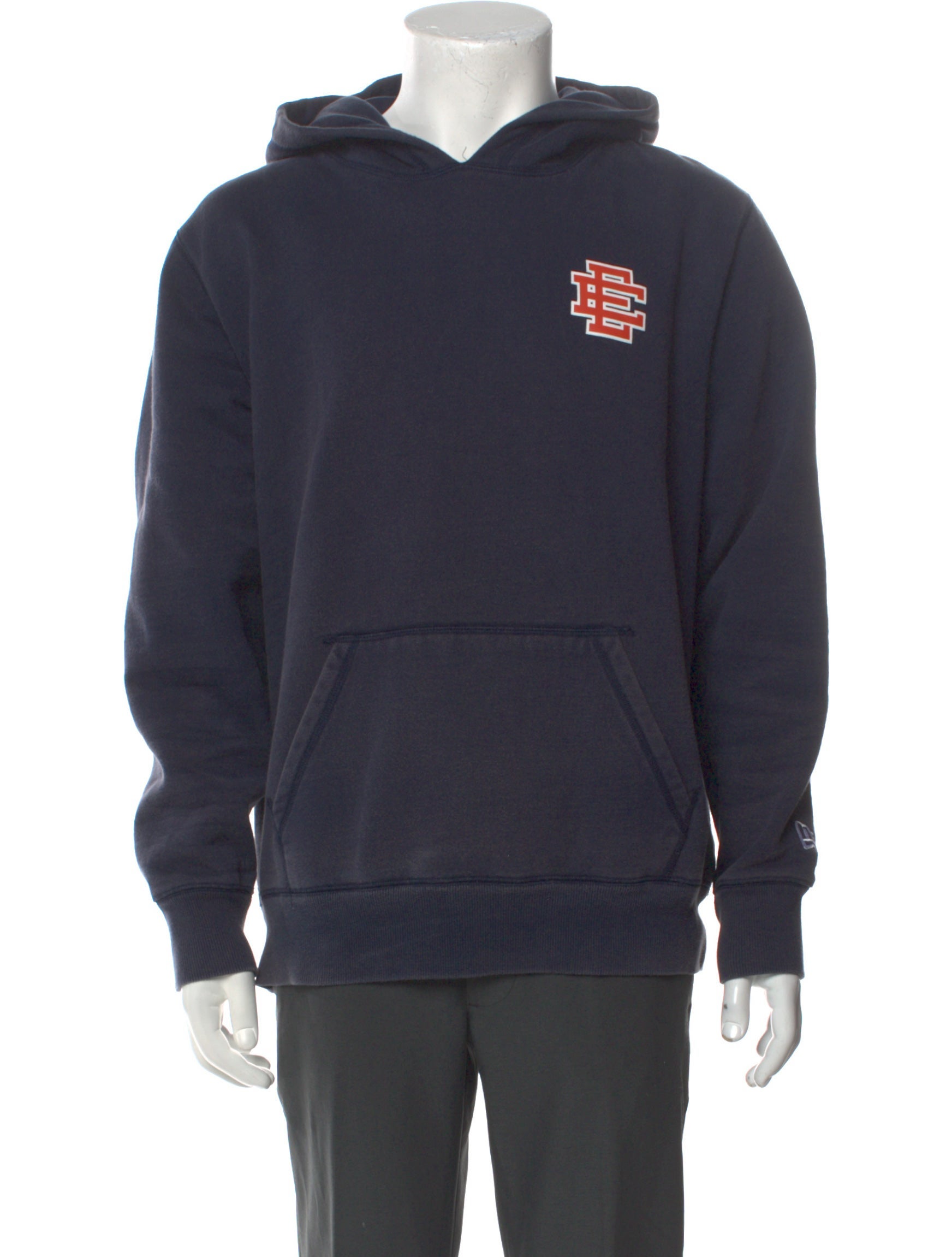 Eric Emanuel EE Graphic Print Crew Neck Hoodie - Blue Sweatshirts