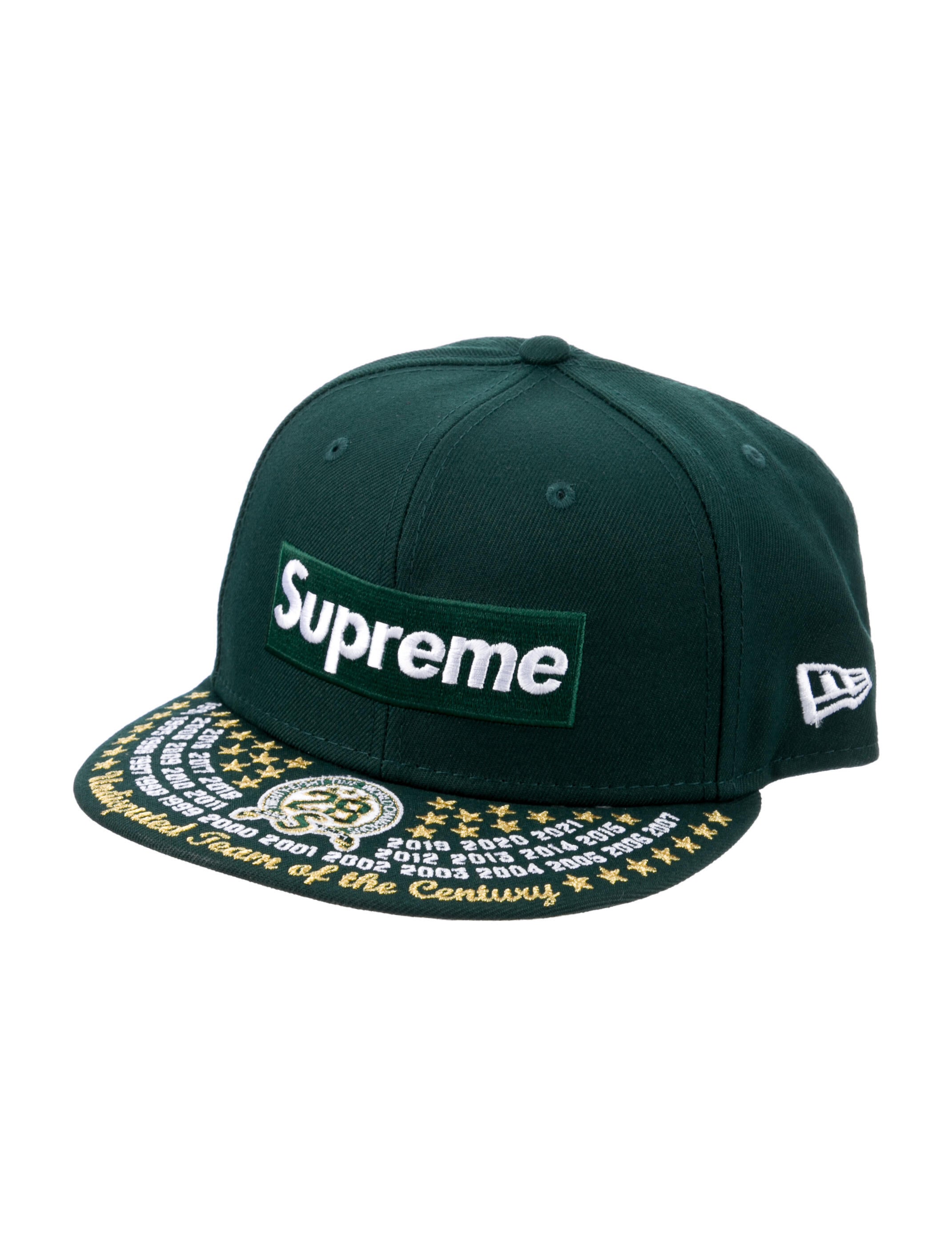 Supreme Undisputed Box Logo New Era Fitted Hat w/ Tags - Green