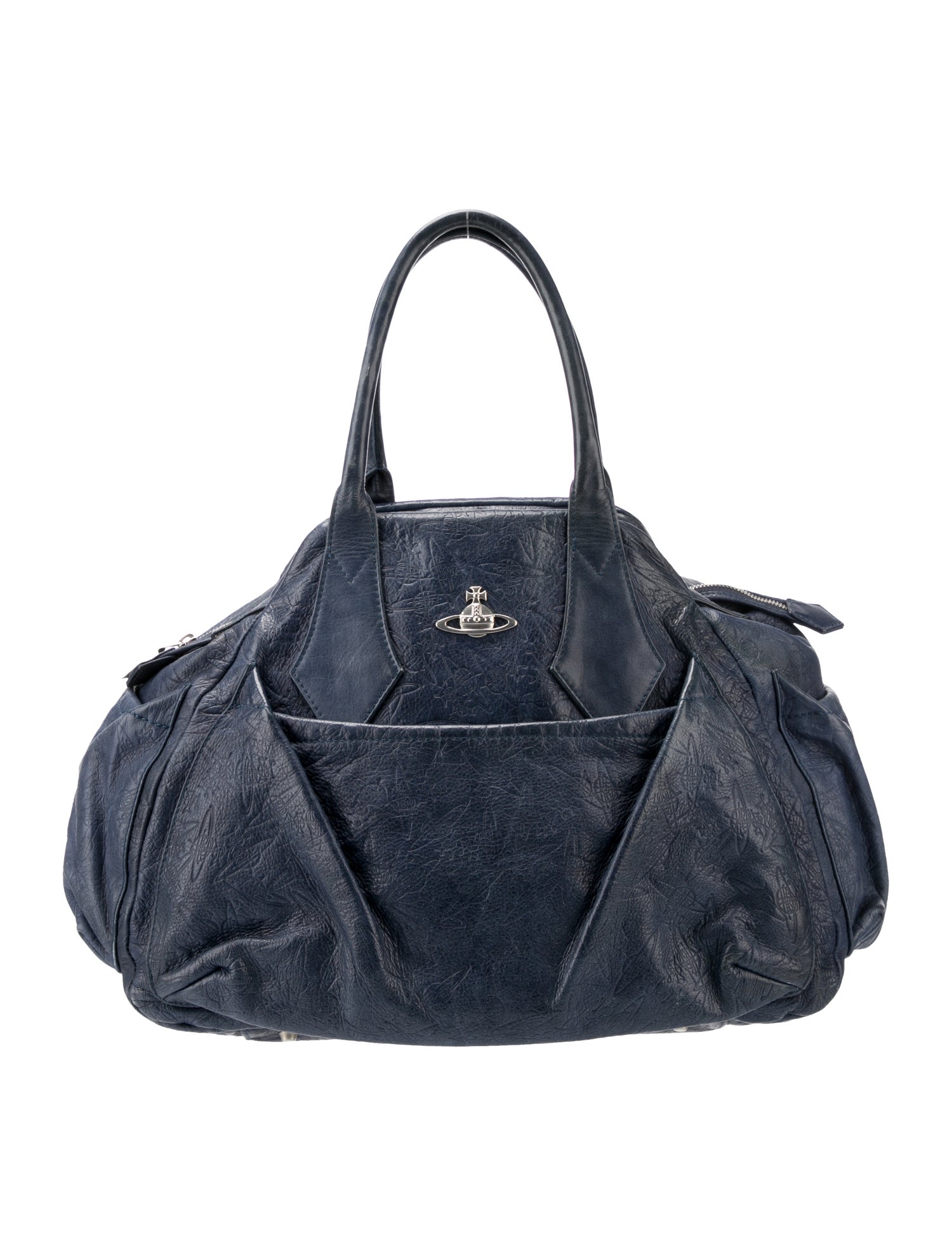 Vivienne Westwood Leather Handle Bag - Blue Shoulder Bags