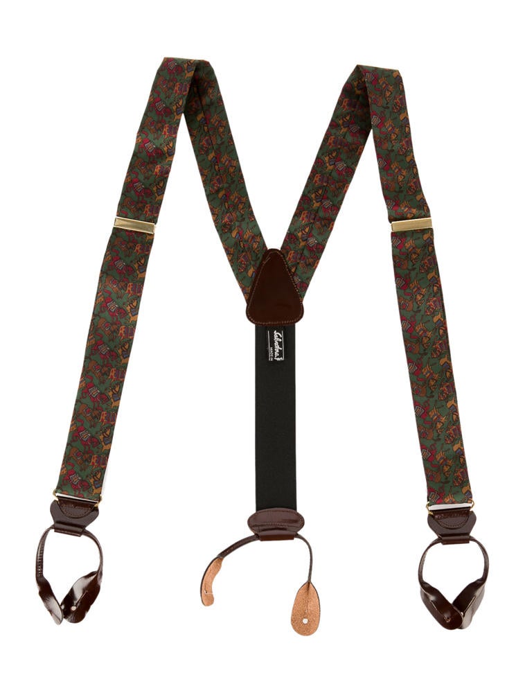 Salvatore Ferragamo Suspenders w/ Tags - Brown - 0SA20734 | The