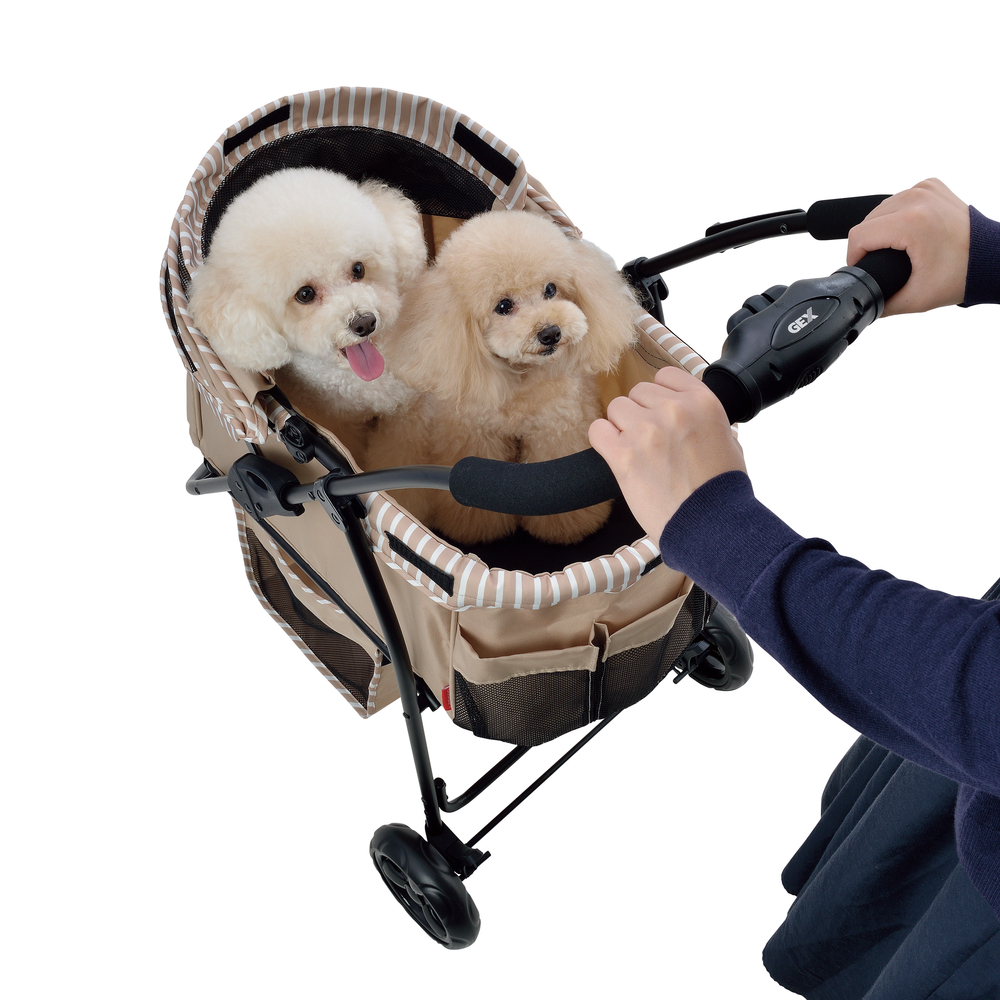わんわんカート スマートハンディ Safety ストライプベージュ