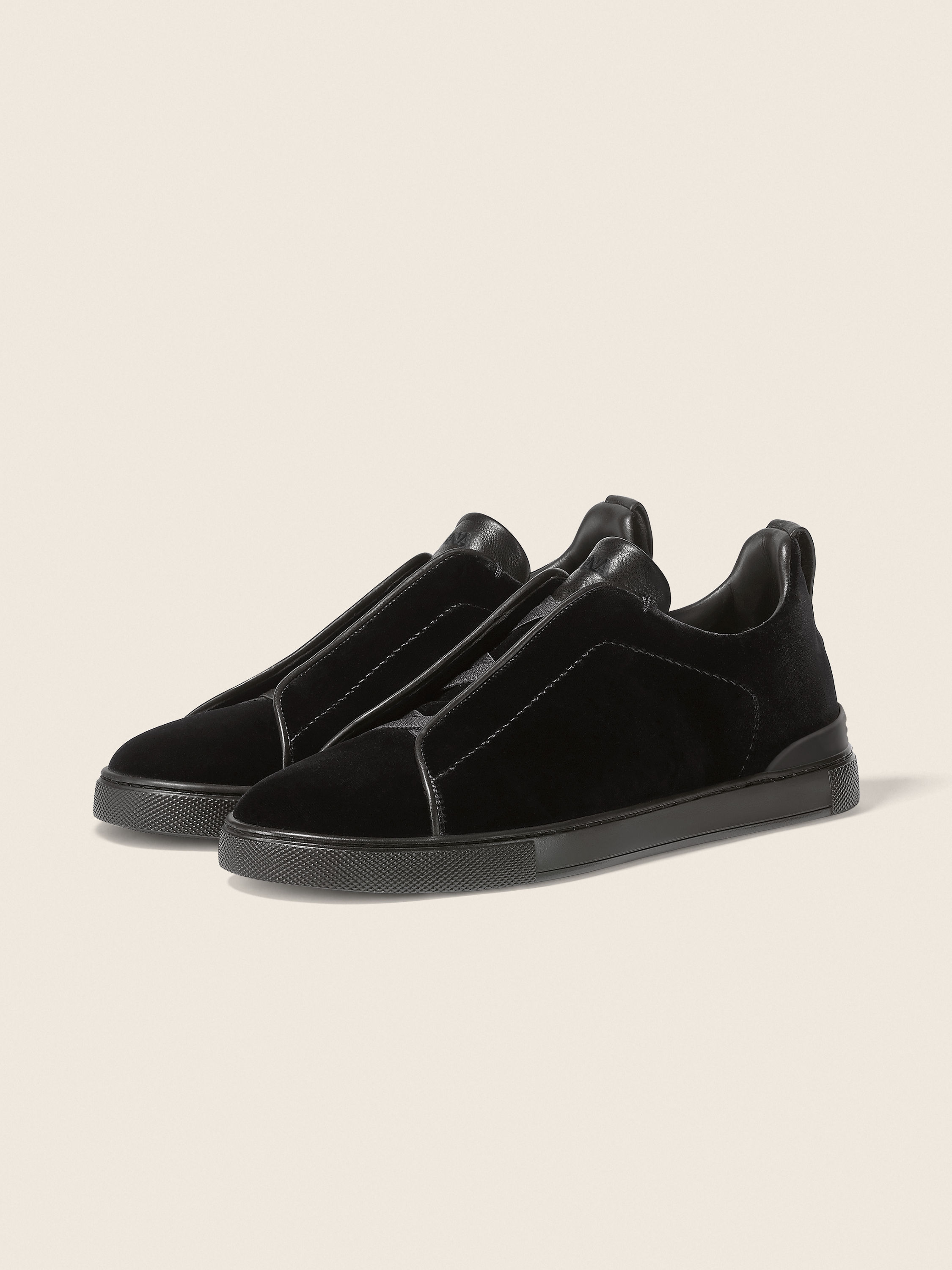 Black Velvet Triple Stitch™ Sneakers FW25 22361696 | Zegna US