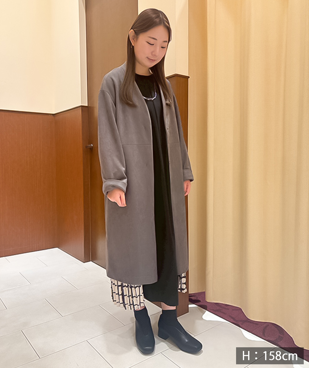 動画掲載】【新色追加】フェイクスエードコート(ジャケット・コート