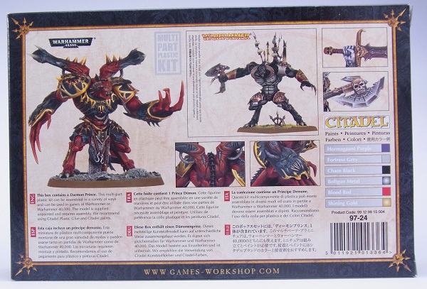 ウォーハンマーのディーモンプリンスをワンパッケージミキシングで