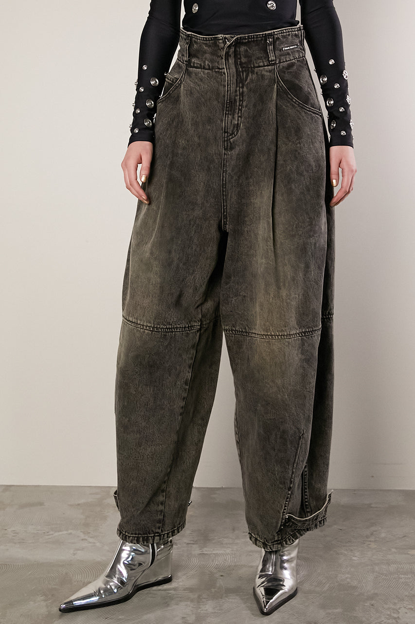 High Waist Banana Denim Pants