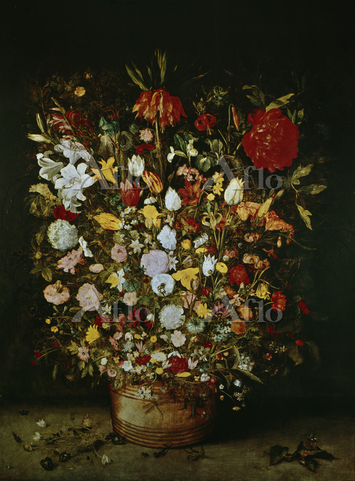 ヤン・ブリューゲル 1世 「木桶の中の大きな花束」 [66855070]のアート