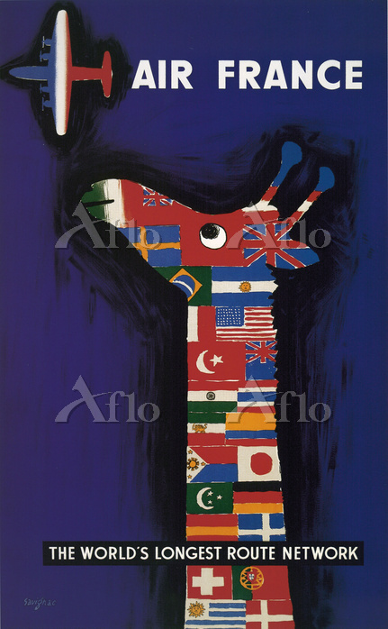レイモン・サヴィニャック エールフランス航空の広告ポスター