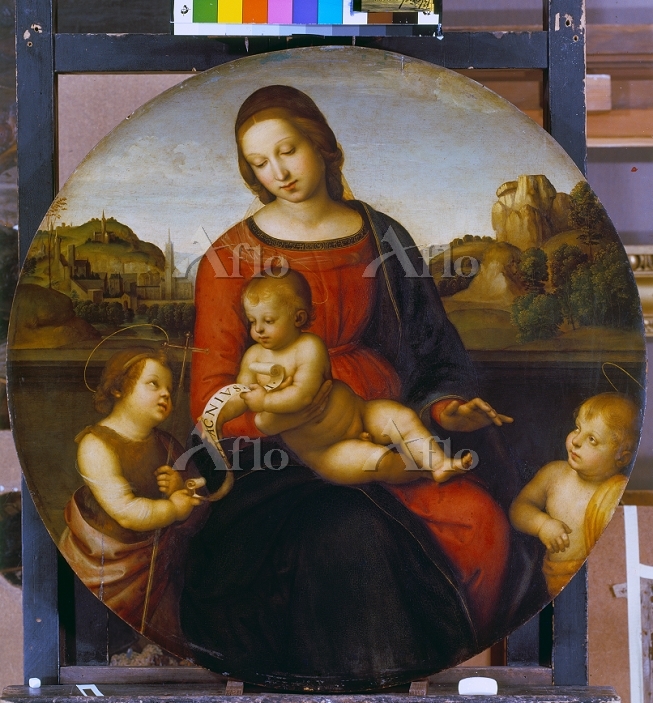 ラファエロ 「聖母子と小さな洗礼者聖ヨハネ」 [942704]のアート作品