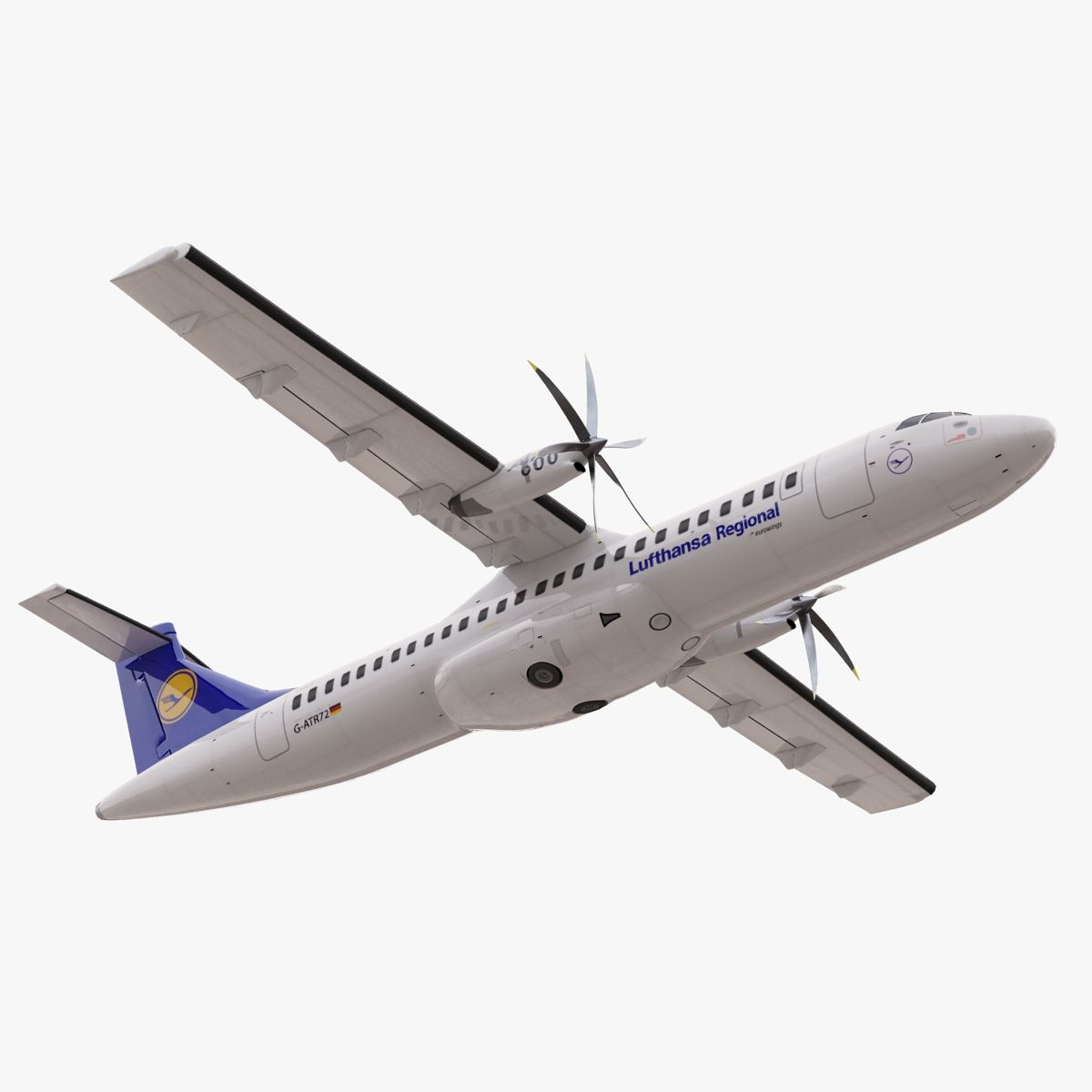ATR-72 600 Lufthansa 3D Model $139 - .3ds .dae .fbx .flt .obj .max