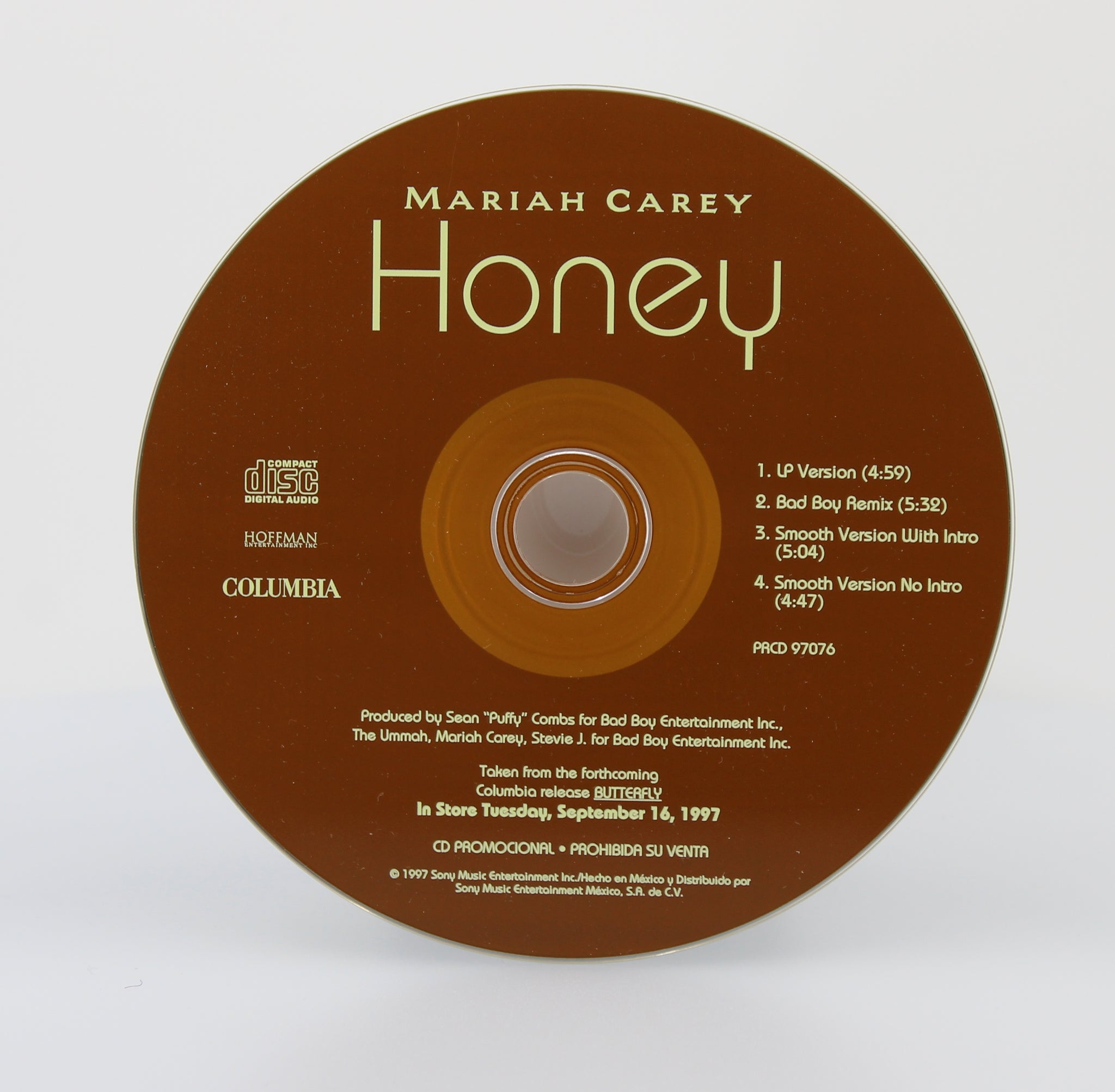 Mariah Carey ‎– Honey, CD PROMO, Mexico 1997 - preciousvinyl