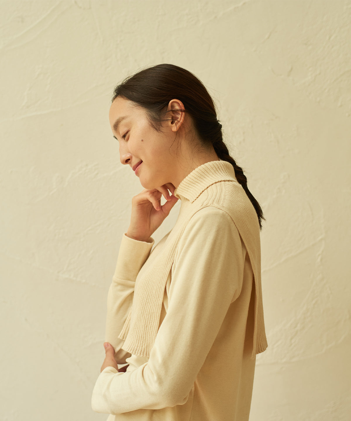 カシミヤ混ニットカウル / オーガニックコットン – PRISTINE