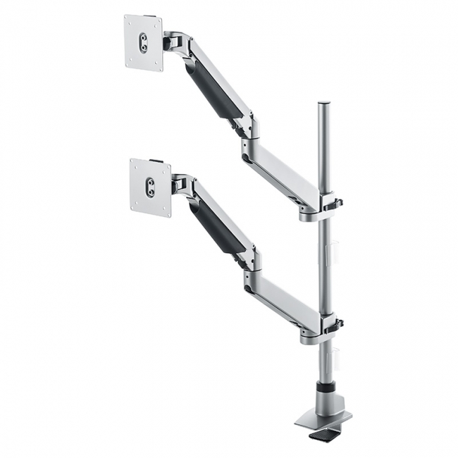 デュアルディスプレイを縦にも横にも設置できる2画面対応モニター