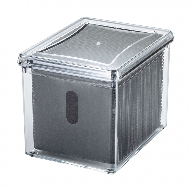 ブルーレイ・DVD・CDを大量に収納できる、不織布ケース付き収納