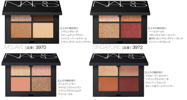 2021年6月25日、大ヒットした「NARS クワッドアイシャドー」に新色と