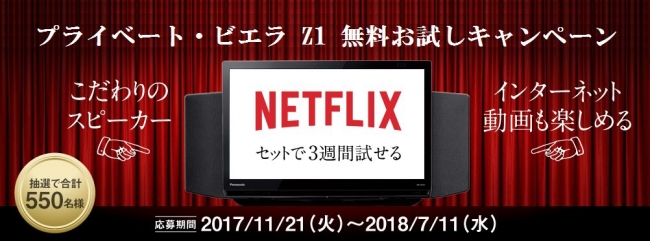 ひとり贅沢テレビ、プライベート・ビエラ Z1 無料お試しキャンペーン