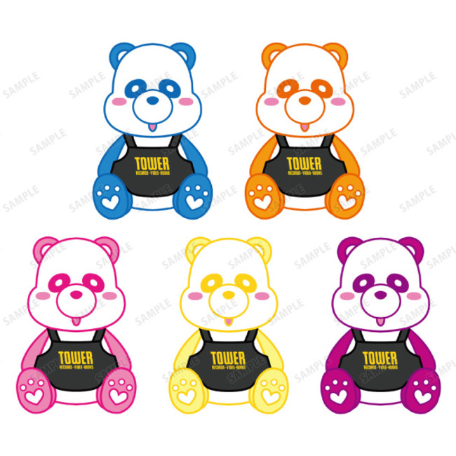 AAA公式キャラ『え～パンダ』がタワレコエプロンを装着、コラボグッズ