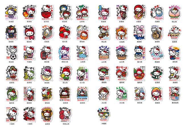 Hello Kitty サンリオ ハローキティ ご当地キティ ストラップ 根付け