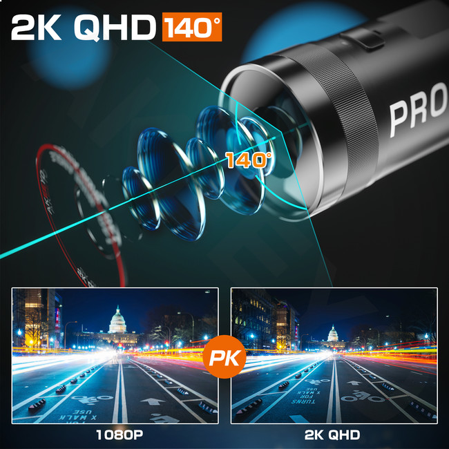 2K QHD 1440P バイク AKEEYO ドライブレコーダー【AKY-610 PRO】 発売