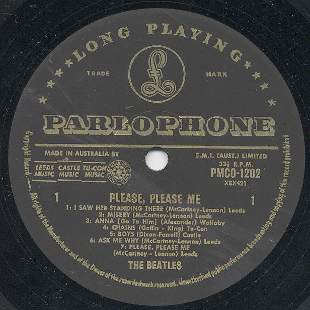 BEATLES オーストラリア盤LP (1) Please Please Me - BEATLES世界各国