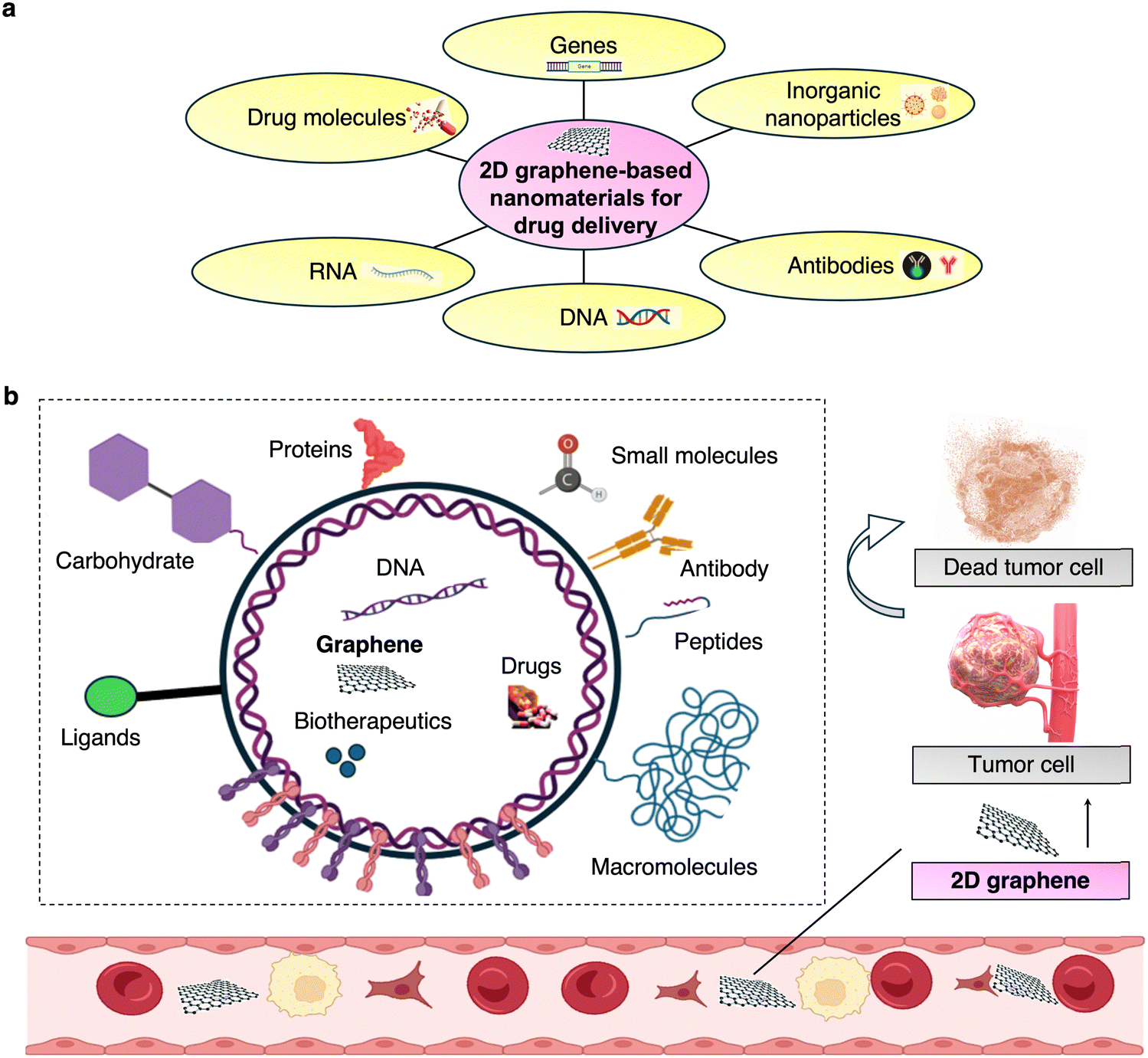 Nanomaterials and methods for cancer therapy: 2D materials