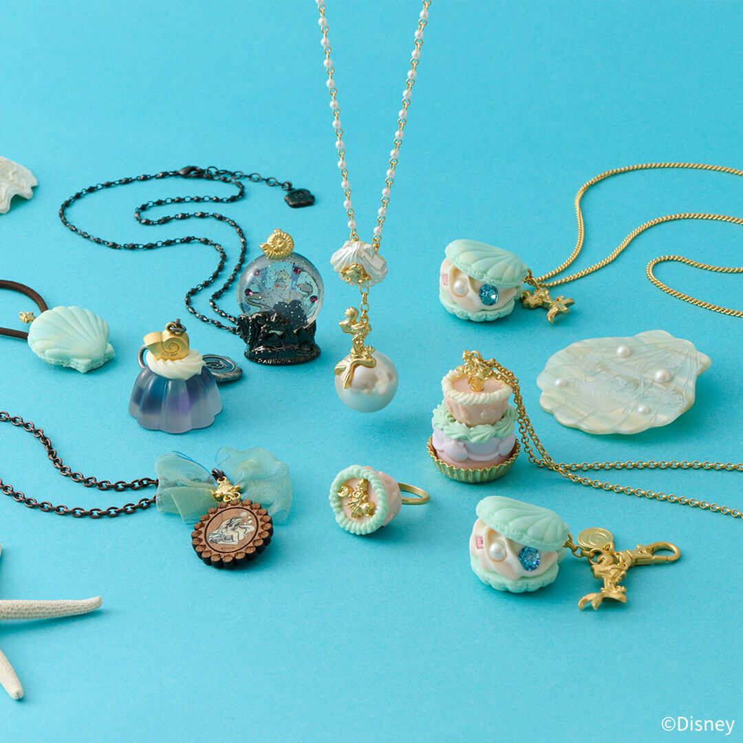 アリエル/シェル マカロン ネックレス【ディズニー アクセサリー