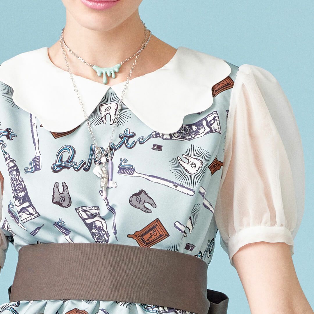 デンタル・キューポット パフスリーブドレス | Q-pot. ONLINE SHOP