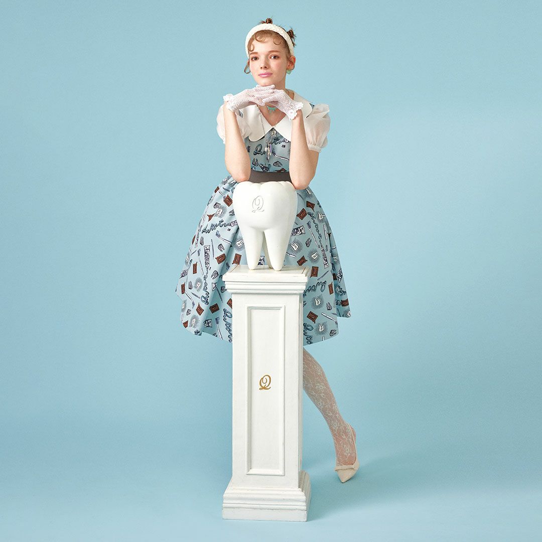 デンタル・キューポット パフスリーブドレス | Q-pot. ONLINE SHOP