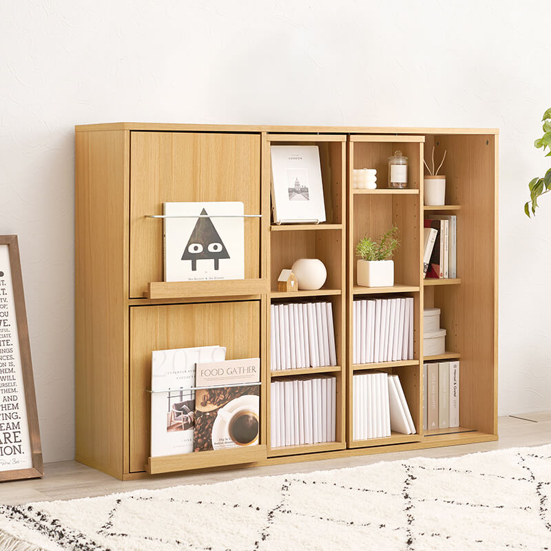 前後2列スライド式本棚 [幅90/120] | 本棚・マガジンラック