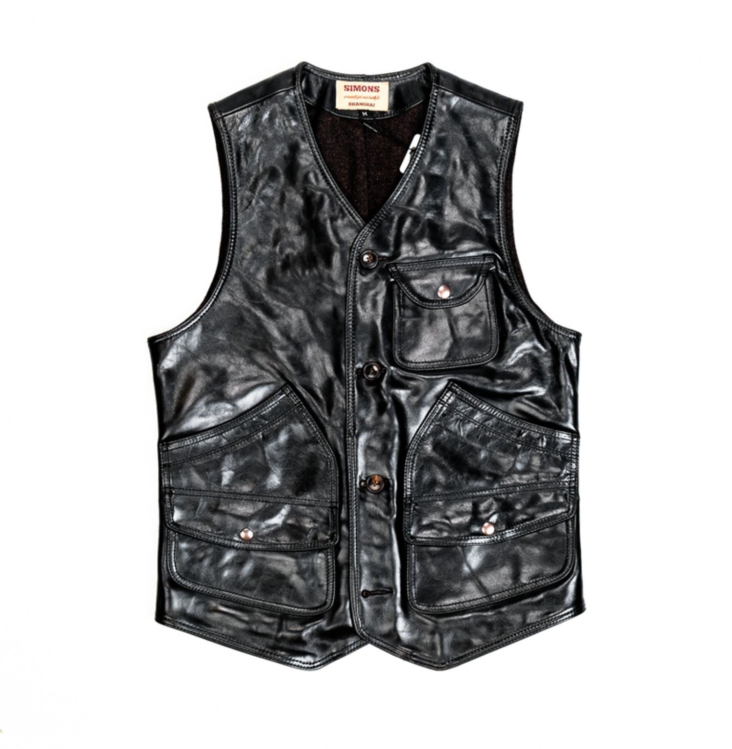 植物タンニン鞣し 茶芯ホースハイドレザー ベスト – quietman clothes