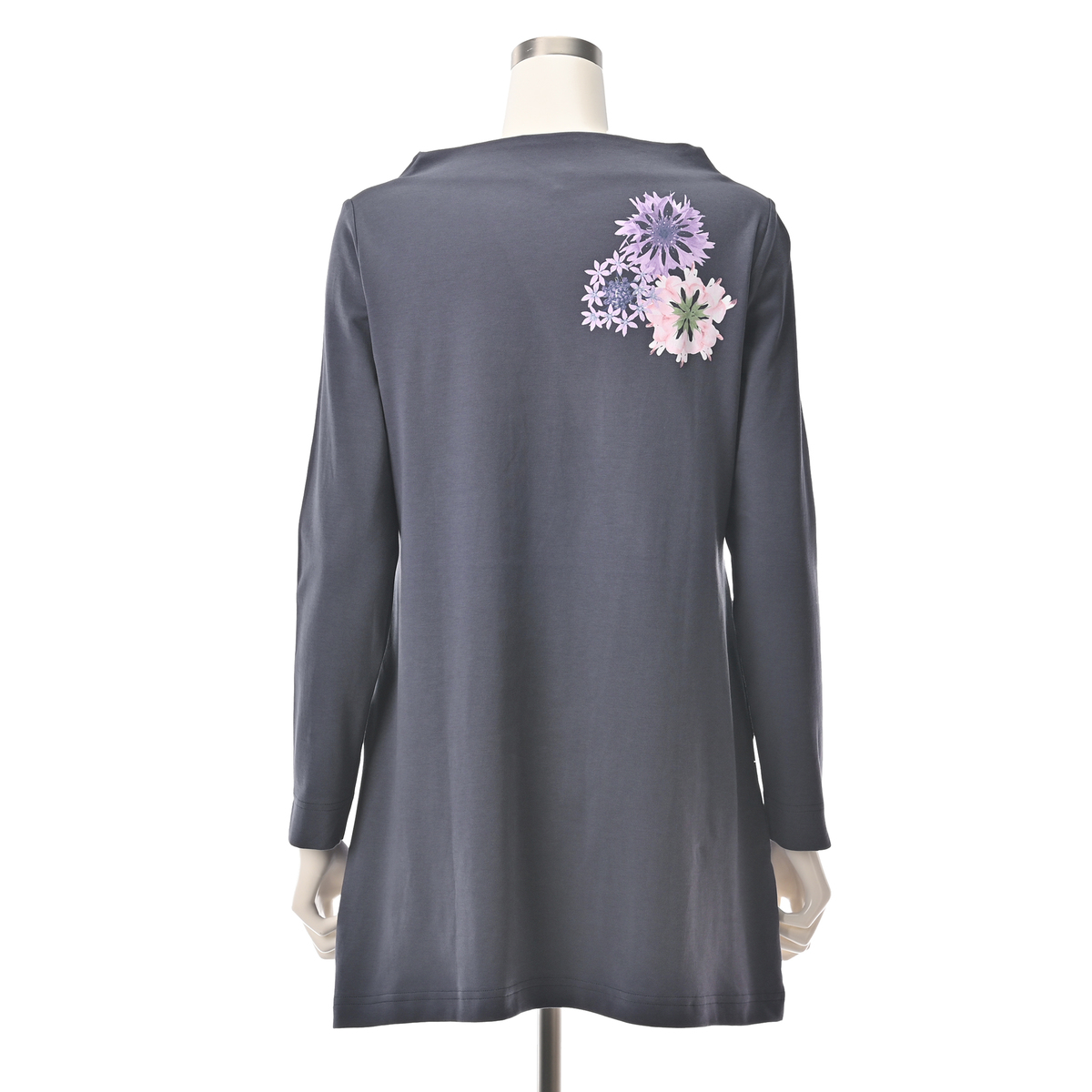 FairyStyle フラワー 長袖ソフトワイドネックチュニック Fairy Style