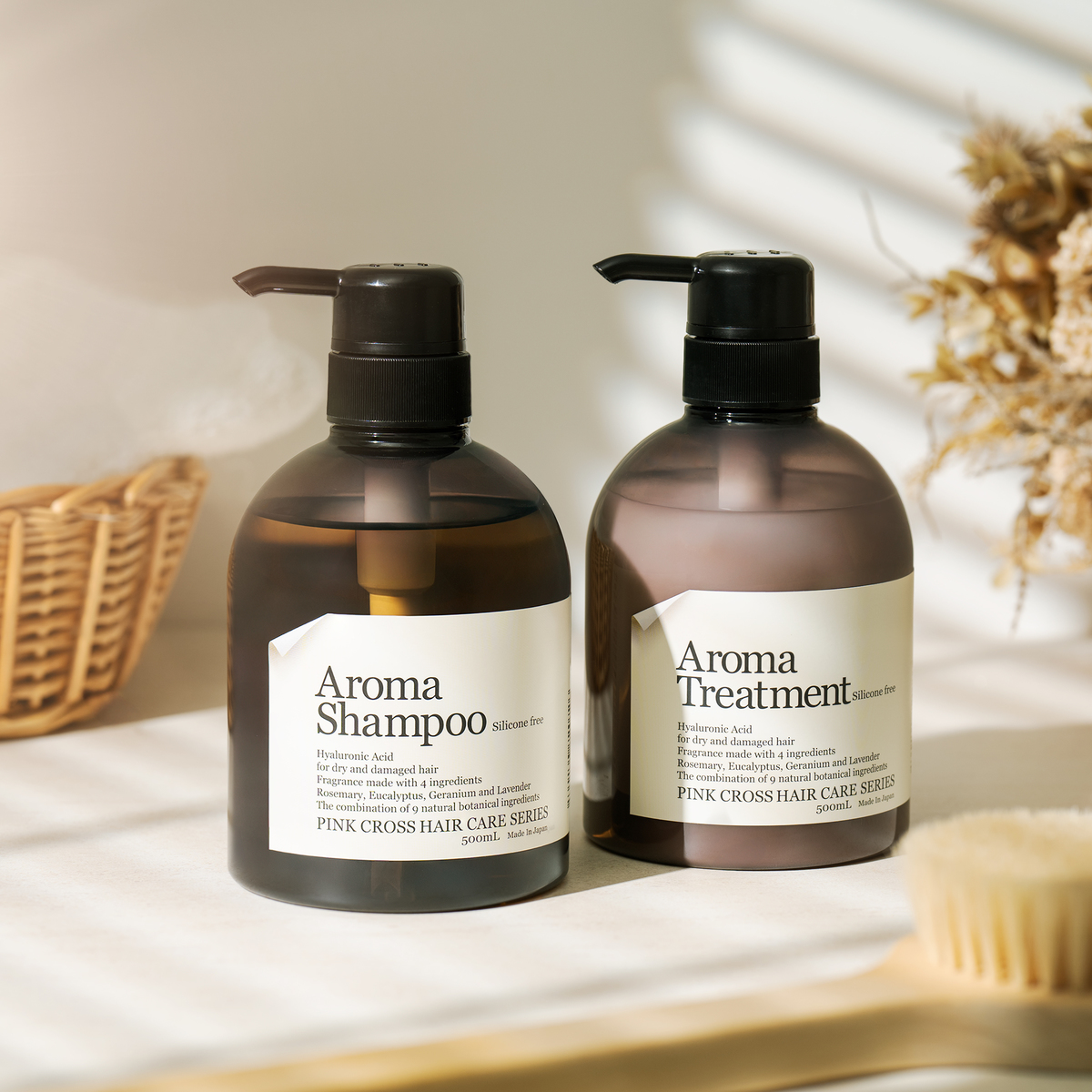 ピンククロス アロマシャンプー&トリートメント各500mlセット Pink