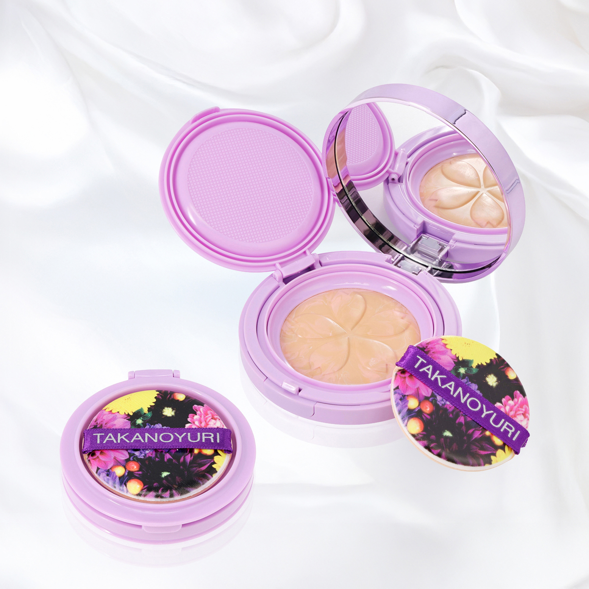 たかの友梨エステファクト フラワーパクトケース＋レフィル2個 たかの