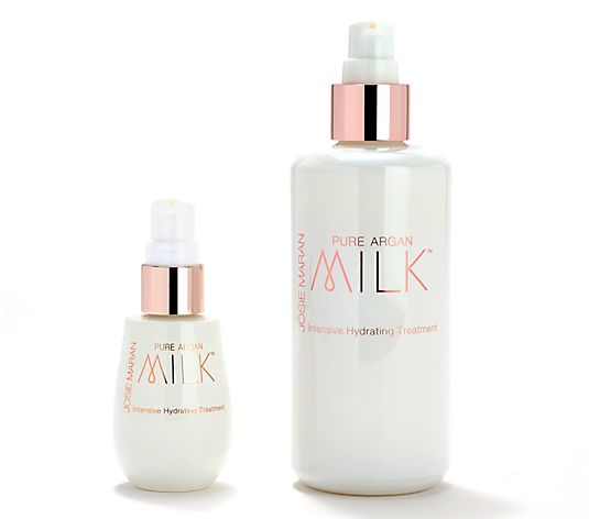Josie Maran 6oz Mega Size + 1oz Argan Milk Hydrating Face Serum