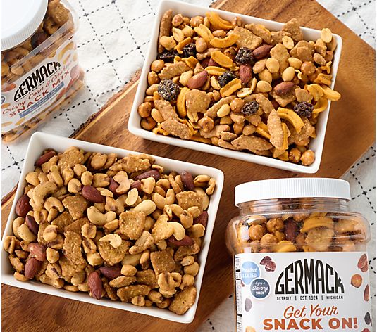 Germack (2) Jar Set Crispy Corn & Cashew Snack-On Mix - QVC.com
