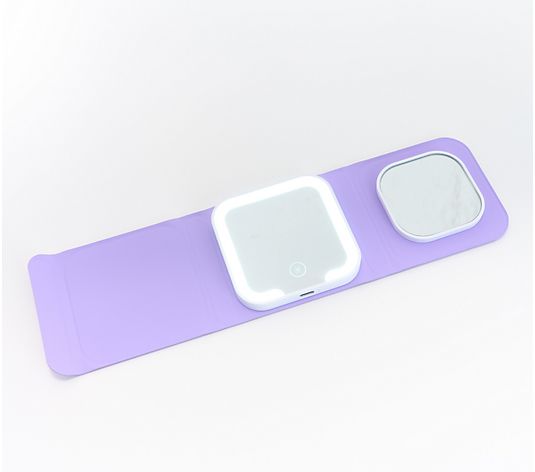 Fancii Emma Mini Tri-Fold Pocket Lighted 1x & 5x Mirror - QVC.com