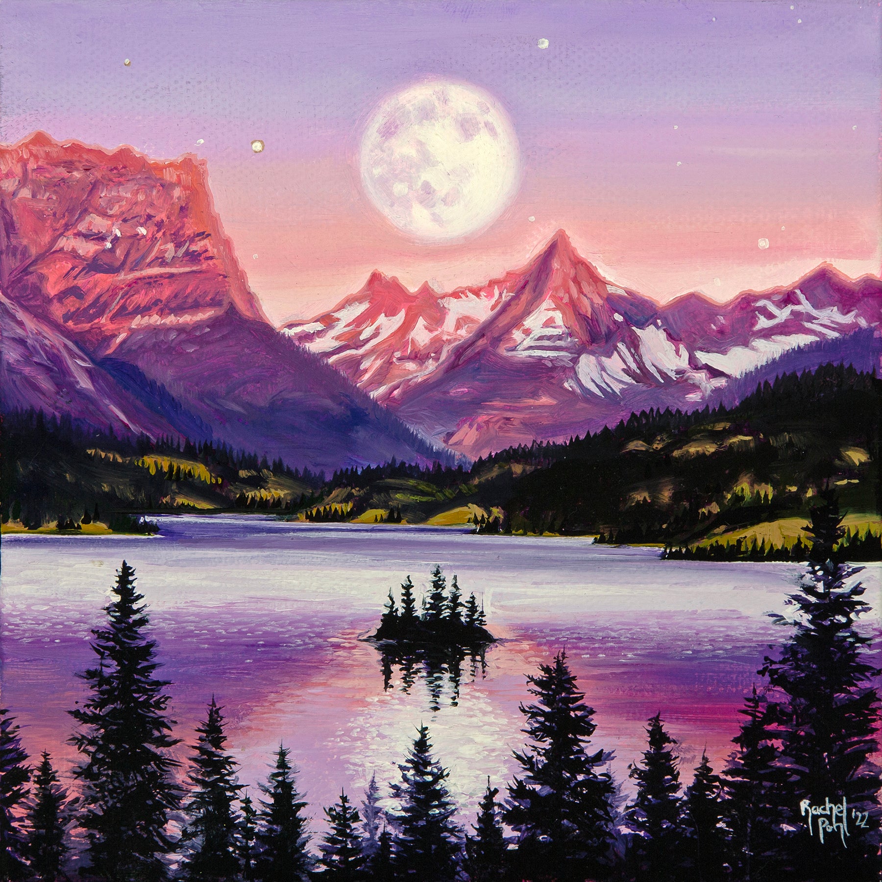 Wild Goose Alpenglow // Giclee Paper Print – Rachel Pohl Art